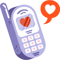 phone with heart image