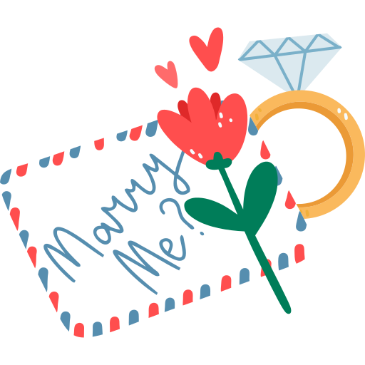 A letter with marry me written on it